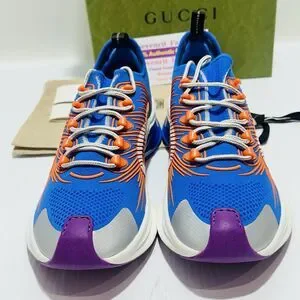Gucci | Shoes | Gucci Run Us 105 Knit Low Top Sneakers Blue  display picture 1